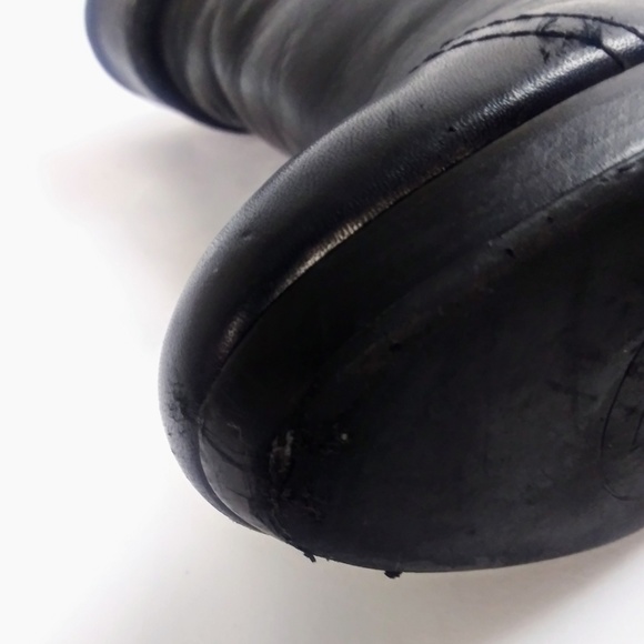 TORY BURCH BLACK LEATHER SUEDE ANKLE BOOTIES VGUC - Picture 6 of 8